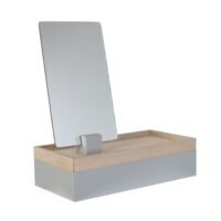 Boîte à bijoux design avec miroir gris--Gris-The Home Deco Factory