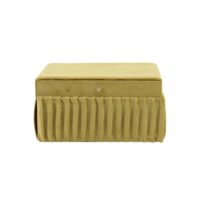 Boite à bijoux en velours plissé vert 23x15cm-Velours-Vert-Ornami
