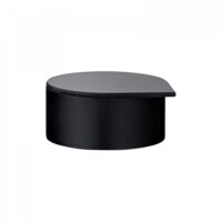 Boîte à bijoux et miroir D8cm--Noir-AYTM