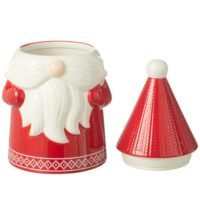 Boite à biscuits en forme de père noël--Rouge-Jolipa