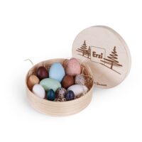 Boîte de 12 œufs en bois-Bois-Beige-Erzi