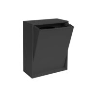 Boîte de recyclage en plastique recyclé noir H40x15x30-Plastique-Noir-ReCollector