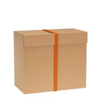 Boîte en papier carton clair-Papier-Marron-Hübsch