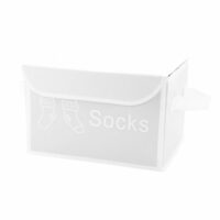 Boite pour dressing à couvercle socks blanc--Blanc-Meubletmoi