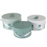 Boîtes dragon en papier blanc et menthe - Lot de 3-Papier-Vert-J-line