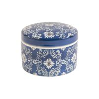 Bonbonnière  10 cm bleu en grès--Bleu-Table passion
