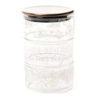 Bonbonnière 3 niveaux  transparent / cristal en verre borosilicate-Verre-Transparent-Amadeus