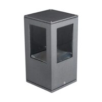 Borne eclairage exterieur en aluminium noir-Aluminium-Noir-Lucande