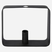Bougeoir en métal - 20 x 5 x 16 cm - noir-Métal-Noir-Habitat