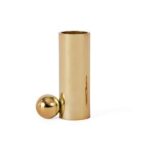 Bougeoir or en acier inoxydable H7x4