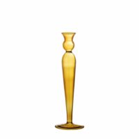 Bougeoir Sophie en verre jaune-Verre-Jaune-Bloomingville