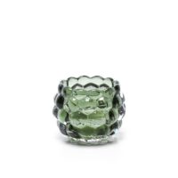 Bougeoir verre recyclé vert 11