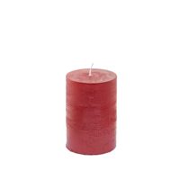 Bougie cylindrique rouge h10-Lin-Rouge-Sia Deco