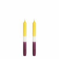 Bougie de dîner jaune cire h25xl2.2xl2.2cm--Jaune-Mica Decorations
