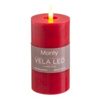 Bougie led rouge 13 cm--Rouge-Unimasa