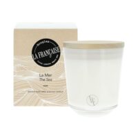 Bougie parfumée cire végétale 40h La Mer--Blanc-Bougies La Française