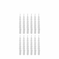 Bougies en paraffine blanc ( pack de 12 )--Blanc-Bloomingville