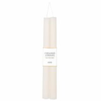 Bougies longues striées blanches (x2)-Maisons du Monde
