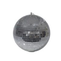 Boule à facettes disco verre argent 20x20 cm-Verre-Gris-Opjet