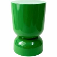 Bout de canapé en résine vert brillant ø32 cm-Homifab