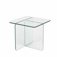 Bout de canapé en verre forme t transparent / cristal-Verre-Transparent-Amadeus