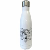 Bouteille isotherme bistrot paris en inox-Inox-Blanc-Enesco