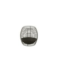 Brasero rond en métal noir 50x50x50 cm-Métal-Noir-J-line