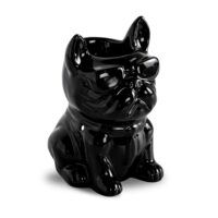 Brûle parfum en céramique laquée noire - H15