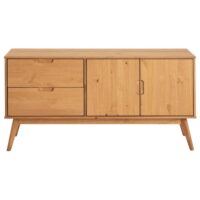 Buffet 2 tiroirs 2 portes battantes en bois