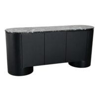 Buffet 3 portes--Noir-MOBILIER DECO 