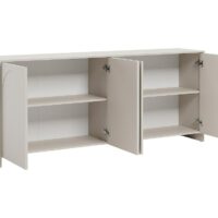 Buffet effet bois beige-Bois-Beige-vente-unique.com