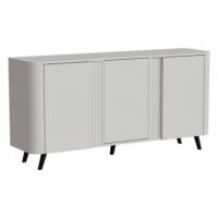 Buffet en bois beige 151x42x70 cm-Bois-Beige-Dmora