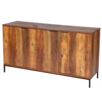 Buffet en Bois et Métal 3 Portes-Métal-Marron-Wadiga