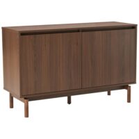 Buffet en bois foncé 2 portes 120cm-Bois-Marron-Happy Garden