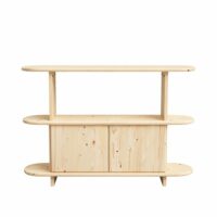 Buffet en sapin beige 120 cm-Bois de Pin-Marron-Hannun