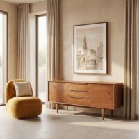 Buffet enfilade vintage 2 portes L180--Blanc-Maisons du Monde