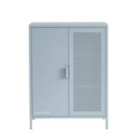 Buffet métal gris bleu 2 portes 75cm-Métal-Gris-Pantone
