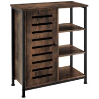 Buffet style industriel pieds réglables 70 x 32 x 82 cm bois foncé-Bois-Marron-Tectake