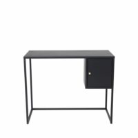 Bureau 1 porte en métal l95cm - noir-Métal-Noir-Venture Home