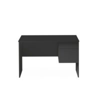 Bureau 1 porte et 1 tiroir 110 cm effet bois anthracite mat-Bois-Gris-Whous