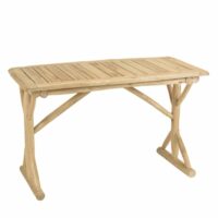 Bureau 120x60cm en branches de teck naturel-Teck-Marron-MACABANE