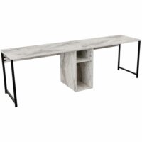 Bureau 2 places en aggloméré twin beige freesia