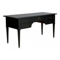 Bureau 5 tiroirs en bois noir-Bois-Noir-Interior's