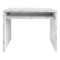 Bureau avec rangement effet marbre blanc--Blanc-RNT by Really Nice Things