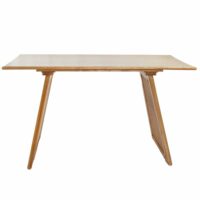 Bureau bois cannage naturel 70 x 120 cm-Bois-Marron-Saudara Collections