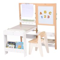 Bureau d'activité pour enfant avec chaise en bois