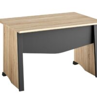 Bureau effet bois largeur 120 cm-Bois-Marron-Gami
