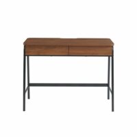 Bureau  effet noyer et noir 100cm--Noir-Baita