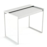 Bureau en acier blanc