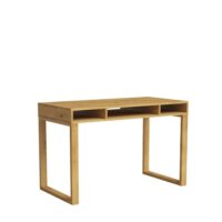 Bureau en sapin massif marron clair-Bois de Pin-Marron-Hannun